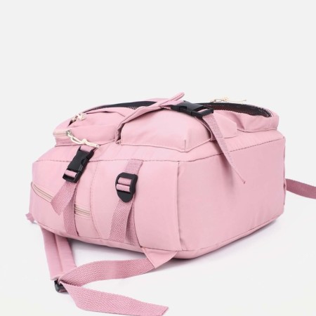 School backpack on lightning, 5 outer pockets, pink color-2