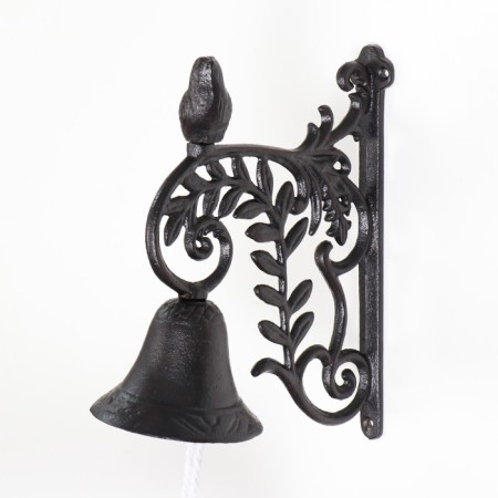 Bell souvenir cast iron "Bird and twig with leaves"