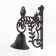 Bell souvenir cast iron "Bird and twig with leaves"