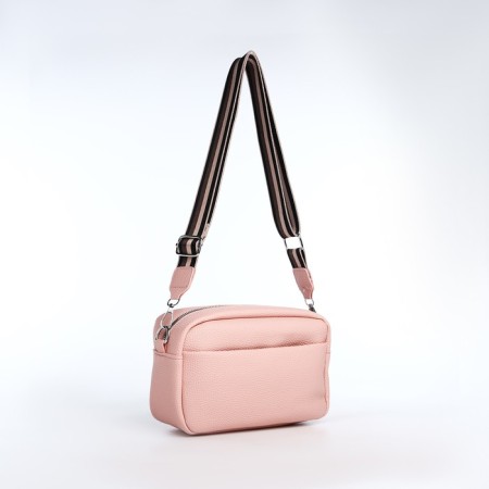 Bag Cross-Bodi with a zipper, pink color-4