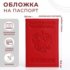 Cover for passport, red color