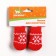 Noski non -slip "snowflakes", size S (2.5/3.5 * 6 cm), set 4 pcs, red