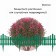 Decorative fence, 30 × 300 cm, 5 sections, plastic, green, Greengo