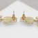 Earrings with pearls "bead" countess, white-gray color in gold