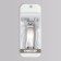 Kusachki-penniper manicure, with a file, rubberized pen, 6 cm, black/silver color