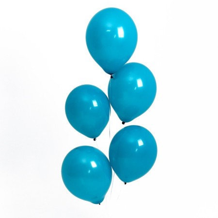 Latex ball 12 ", pastel, set of 100 pcs., Pavovniy blue color-1