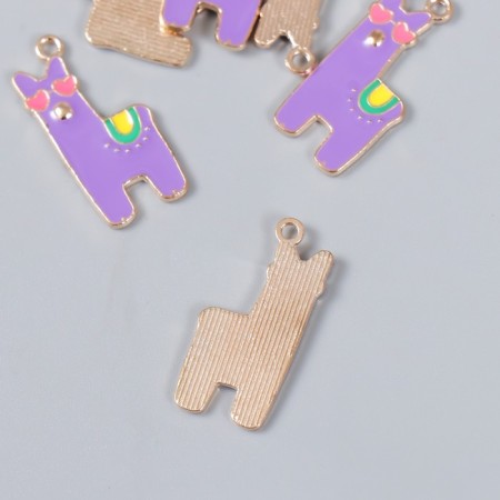 Decor for creativity Metal, enamel "Alpaca" 2.8x1.2 cm-1