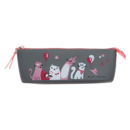 School backpack Bruno VisConti "Rabbit", 40 x 30 x 19 cm, ergonomic back, pencil case as a gift, blue-1