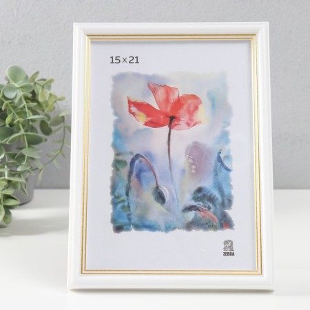 Photo frame plastic 15x21 cm, (100/1310 white)