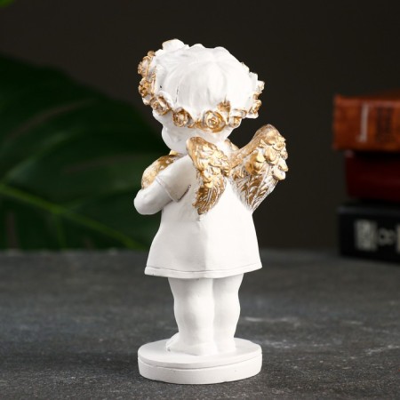 Figure "Angel with a rabbit" 7x7x17cm-2