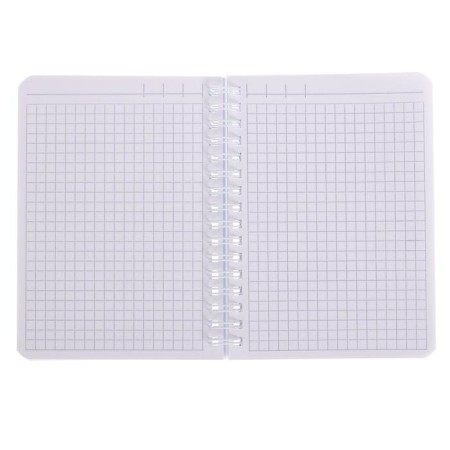 Note book A6, 80 sheets, in a cage, on a crest, Newtone Pastel "forget -me -not", cover coated cardboard, glossy lamination-1