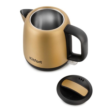 Electric kettle KitFort KT-6111, Metal, 1 L, 1630 W, Auto COURT, Bronze-1