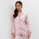 Female pajamas (shirt, trousers) kaftan "strip", powder, size 40-42