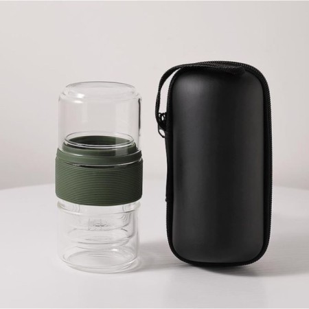 Portable tea service in a case, cover 15 x 8 cm-3
