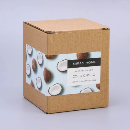Aromatic candle in the glass "Coco Choco", coconut and chocolate, 200 g-6