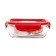 Oursson glass container, 370 ml, red