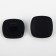 A set of buttons on the leg "Square", 22 × 22 mm, 5 pcs, black matte color