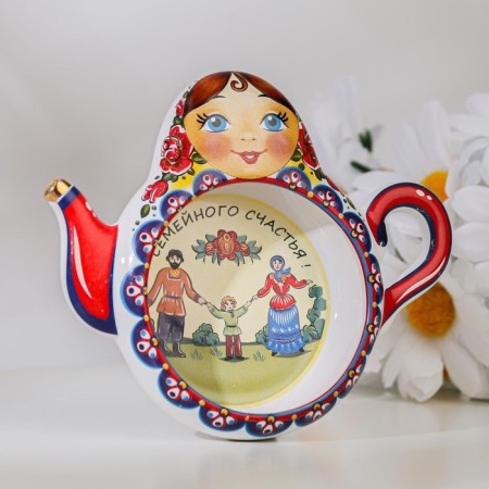 A stand for a tea bag "nesting doll" of family happiness! , 9 cm-1