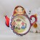 A stand for a tea bag "nesting doll" of family happiness! , 9 cm