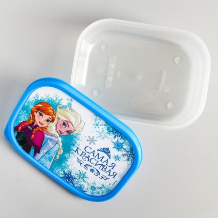 Lunch box, rectangular, 500 ml "most beautiful", cold heart-2