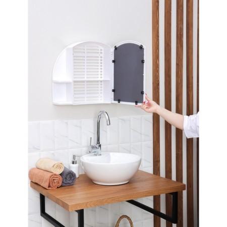 Cabinet for a bathroom with a mirror "Orion", snow-white color-3