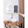Cabinet for a bathroom with a mirror "Orion", snow-white color