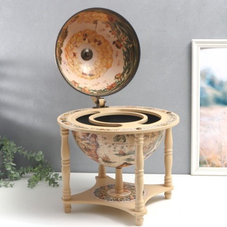 Globus bar is decorative, sand color 43x33x33 cm-13