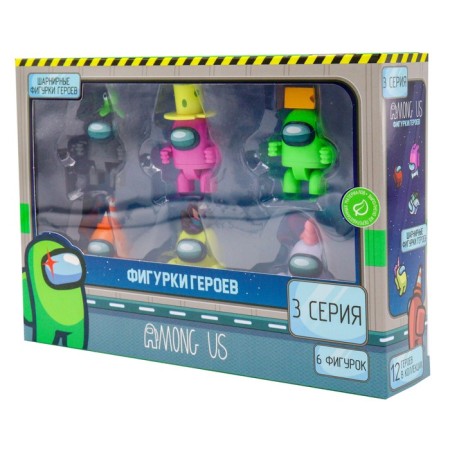 A set of figures among us, with accessories, with mobile elements, 6 pcs-2