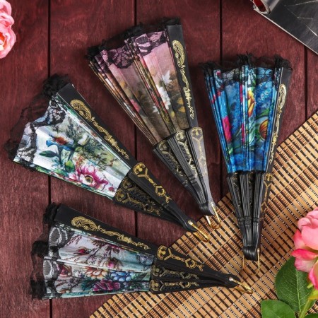 Fan plastic "flowers" mix 24 cm-4