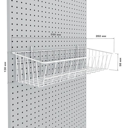 Korsin regiment for economy panels, 596 × 202 × 130 mm, white color-4