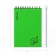 Notepad for spirals A6 80 sheets, cage, Erichkrause "Motion" Plastic Cover Silkography, Blok Offset Beliece 100%, Green