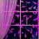 Garland "Curtain" 3 × 1.4 m with nozzles "feathers", IP20, transparent thread, 80 LED, pink glow, 8 modes, 220 V