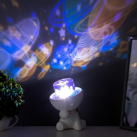 Night Projector "Dog" LED 2W USB white 11x11x19 cm Risalux-6