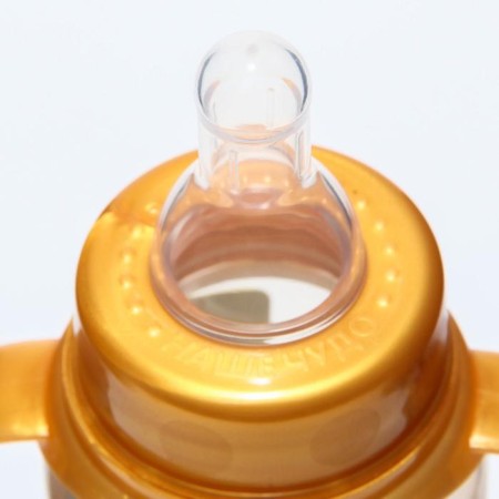 Bottle for feeding “Marmalade M&B”, classic throat, 250 ml., 0 months, cylinder, with handles-4