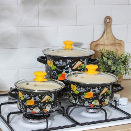 Set of pots "Cheese 5-1 Extra", 3 objects: 1.5 l, 2.3 l, 5 l, covers, induction-3
