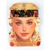 Carnival bandage "Maryushka", rr 50-58 cm, black with birds