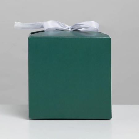 Gift folding box, packaging, "Emerald", 12 x 12 x 12 cm-3