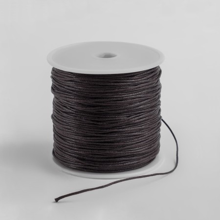 The cord waxed from polyester d = 1 mm, l = 70 m, brown color