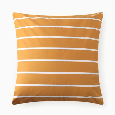 Pillowcase Ethel "Mustard Stripes" 70*70cm, 100% cotton, Poplin 125g/m2