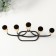 Summary Metal for 5 candles of "Singer" black with gold 24.5x5.8x15.5 cm
