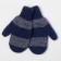 Mittens for a boy, gray/blue color, size 14