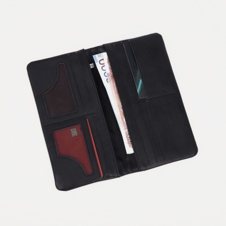 Women's wallet on magnets, black color-3