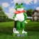 Garden figure "Frog in a scarf with a shovel" 48cm