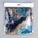 A plate disposable paper square "marble", blue, 21 cm