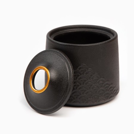 Ceramic ashtray for cigarettes and sticks "Style", 11 x 10 cm, d = 2.2 cm, black-5