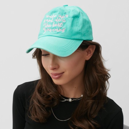 Women's cap minku, turquoise color, size 56-58