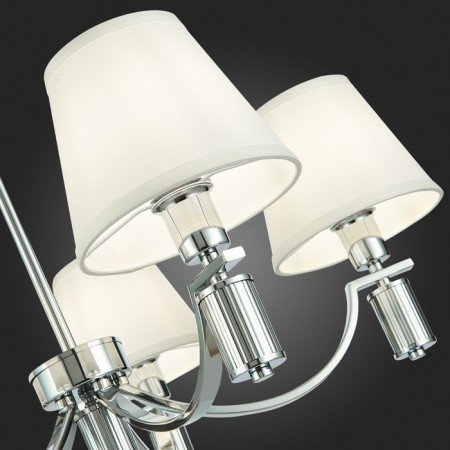 Suspended EVOLUCE lamp. SLE111303-05. Monza. 5x40 watts, E14, 69x69x24.5 cm, chromium color-6