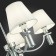 Suspended EVOLUCE lamp. SLE111303-05. Monza. 5x40 watts, E14, 69x69x24.5 cm, chromium color