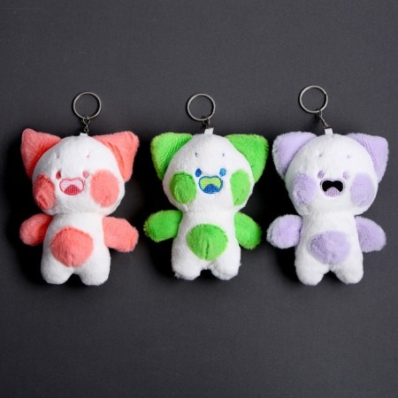 Super Cat soft toy, on a key fob, size 12 cm, MIX color