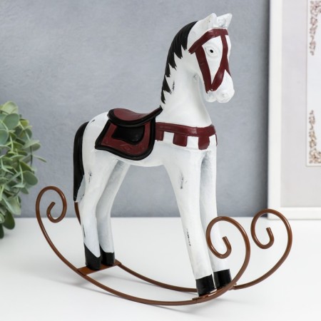 Souvenir tree "Horse-rocking" White with red 22x5x23 cm-1